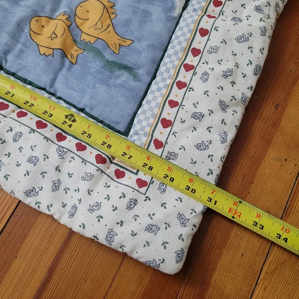 Nojo Noahs Ark Animals Blanket Comforter Crib Set Double Sided Nursery Mobile